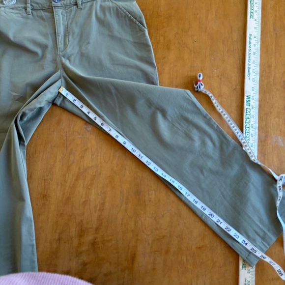 Garnet Hill Womens Army Green Straight Leg Pants Size 10 - Picture 7 of 12